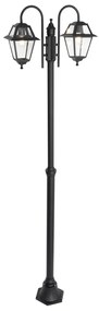 Lanterna da esterno classica nera 235 cm 2 luci IP44 - Berta