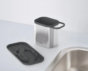 Supporto per detersivo color argento lucido in metallo Duo Steel – Joseph Joseph