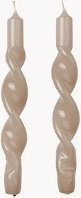 Set di 2 candele a bastoncino fatte a mano Twist