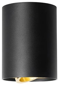 Faretto da soffitto nero con oro orientabile e inclinabile - Rondoo up