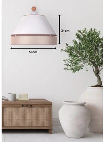 Duolla - Lampadario a sospensione con filo AVIGNON 1xE27/15W/230V diametro 50 cm bianco/beige