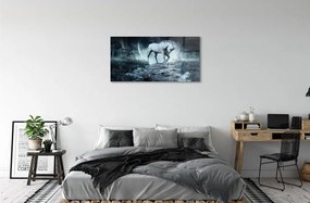 Quadro acrilico Forest Unicorn Moon 100x50 cm