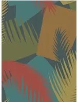 Cole & Son Carta da parati Deco Palm - Red/ Blue