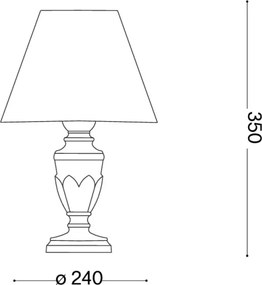 Ideal Lux - Lampada da tavolo FIRENZE 1xE14/40W/230V oro