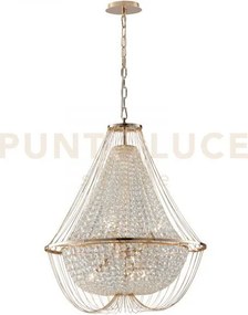 Lampadario a sospensione vienna oro 6 luci attacco e14 60x120cm in ...