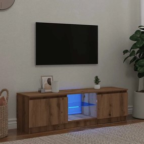 Mobile Porta Tv Con Led Artigianale 140x40x35,5 Cm Multistrato /