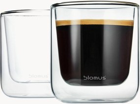 Bicchieri in vetro a doppia parete Nero 2 pz