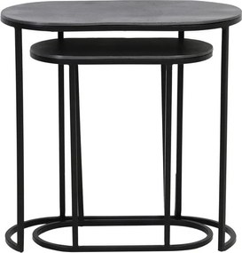 Set di 2 tavolini in metallo 26x53 cm Bocov - Light &amp; Living