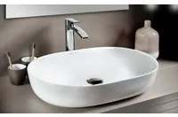 Lavabo in ceramica ovale da appoggio Diuk