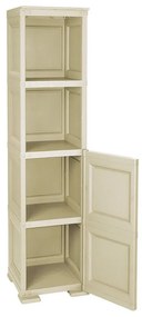 Armadio alto Omnimodus in polipropilene, beige L 40 x H 164 x P 47 cm, 1 anta, adatto per interno/esterno