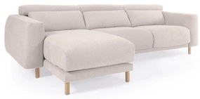 Kave Home - Divano Singa 3 posti con chaise longue sinistra bianco 296 cm