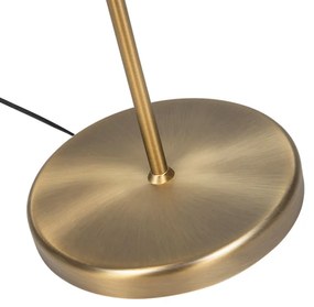 Lampada da terra classica in bronzo con paralume bianco regolabile - Ladas Fix