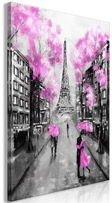 Quadro Paris RendezVous (1 Part) Vertical Pink  Colore Rosa, Dimensioni e Misure 40x60