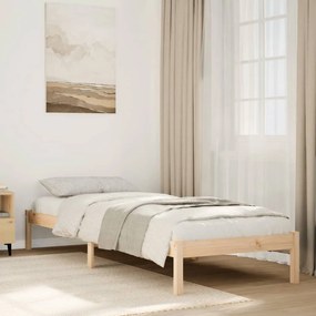 Letto Extra Lungo Senza Materasso 80x220 Cm İn Legno Di Pino /