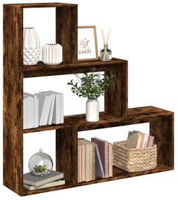 Libreria Divisoria 3ripiani Rovere Fumo 123x29x123cm Truciolato /