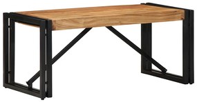 Tavolino Da Salotto 80x40x35 Cm İn Legno Massello Di Acacia /