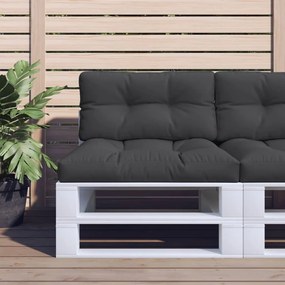 Cuscino per Pallet Nero 80x40x12 cm in Tessuto