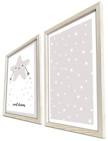 Quadri per bambini in set di 2 pezzi 38x53 cm Sweet Dreams - Wallity