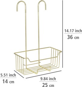 Mensola da bagno sospesa in acciaio inox color oro Milo - Wenko