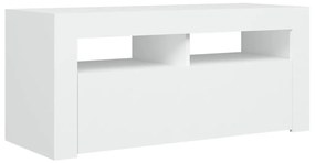 Mobile Porta TV con Luci LED Bianco 90x35x40 cm