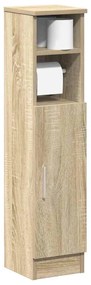 Mobile Da Bagno Con Portarotolo Rovere Sonoma 20,5x22x90 Cm /