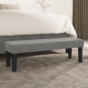 Panca Grigio Chiaro 100x30x30 Cm İn Velluto /