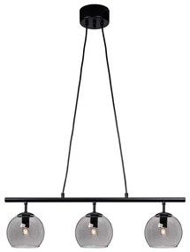 Cottex T2493SVG - Lampadario a sospensione con cavo CAPELLA 3xE14/40W/230V fumé/nero