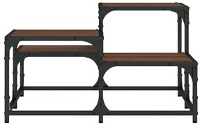 Tavolino da salotto rovere marrone 68x68x40cm legno multistrato