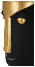 Vaso alto in poliresina nero e oro 40 cm Tribal - Mauro Ferretti