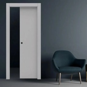 Porta interna scorrevole Smoke in legno colore grigio, L 60 x H 210 cm, apertura reversibile