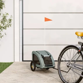 Rimorchio Da Bici Per Animali Grigio Oxford E Ferro /