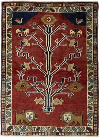 Gabbeh Tappeto 160x110 Rosso (Iran) Annodato A Mano