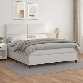 Giroletto A Molle Con Materasso Bianco 160x200 Cm İn Similpelle /