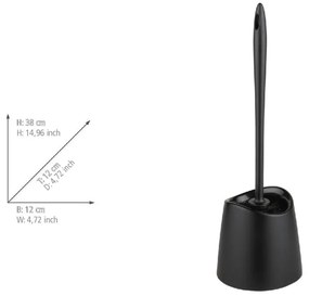 Scopino WC nero opaco in plastica Portes – Allstar