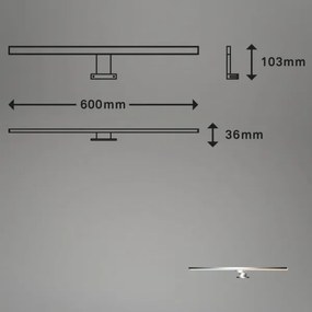 Briloner 2299-018 -Illuminazione specchio da bagno LED dimmerabile LED/8W/230V IP44