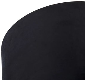 Plafoniera nera velluto nero oro 25 cm COMBI