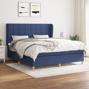 Giroletto A Molle Con Materasso Blu 160x200 Cm İn Tessuto /