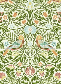 Morris & Co Carta da parati Bird - Boughs Green