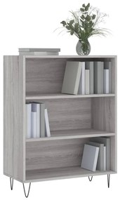 Libreria Grigio Sonoma 69,5x32,5x90 cm in Legno Multistrato