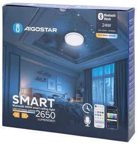 Aigostar - Plafoniera LED da bagno LED/24W/230V IP44 + telecomando