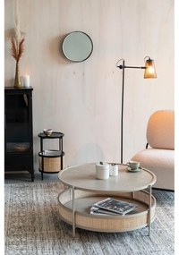 Tavolino da salotto rotondo beige/di colore naturale ø 80 cm Makoto – White Label