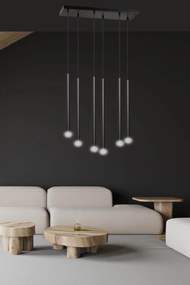 Lampadario a sospensione SELTER 6 BLACK