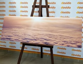 Quadro su tela – Tramonto dalla finestra dell'aereo