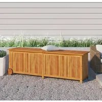 Contenitore da Giardino con Ruote 150x50x58cm Massello Acacia 319713