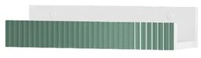 Mensola per bagno Niwa L 40 cm laccato opaco bianco con vetro verde timo