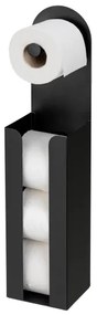 WENKO 26059100 - Porta rotoli AGIRA 12x54 cm nero