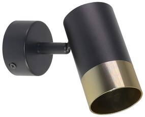 Lampada da parete in colore nero-oro Tobi - Candellux Lighting