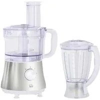 EasyComfort Frullatore da 500W con Caraffa, Lama a S e Lama a 4 Punte in Acciaio Inox, AS e ABS, 2 Velocit Regolabili, 20.5x19x16cm, Bianco