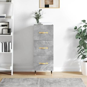 Credenza Grigio Cemento 34,5x34x90 Cm İn Legno Multistrato /
