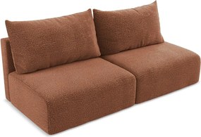 Divano color mattone allungabile/con contenitore 216 cm Kalena – Makamii